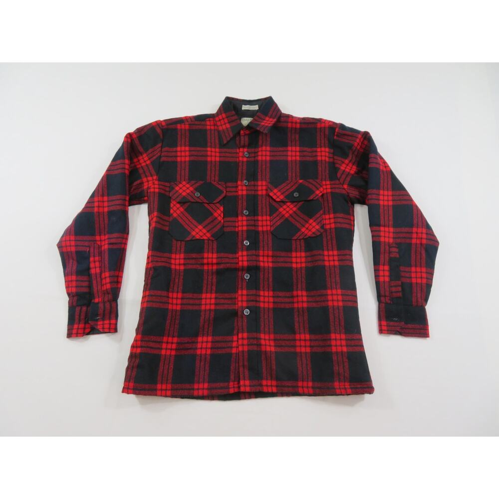 Oakton LTD Jacket, Quilted Insulated, Flannel Red Black Plaid Sz S 1990s